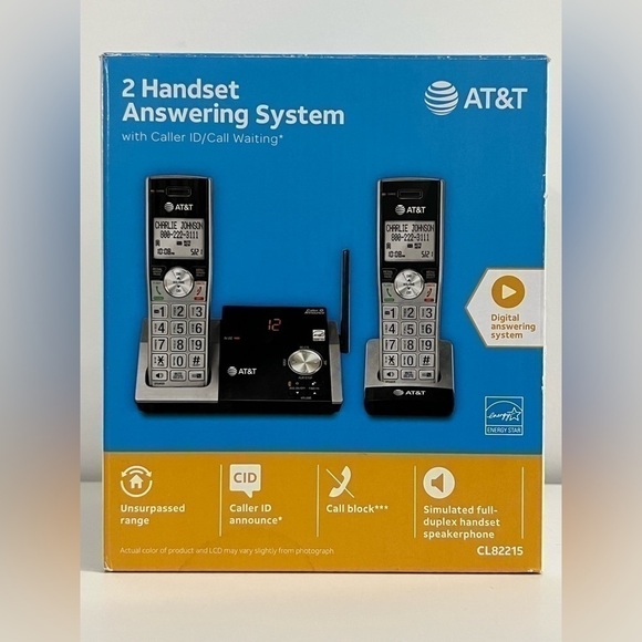 AT&T CL82215 Two-Handset Cordless Answering System with Caller ID/Call Waiting - Picture 7 of 11
